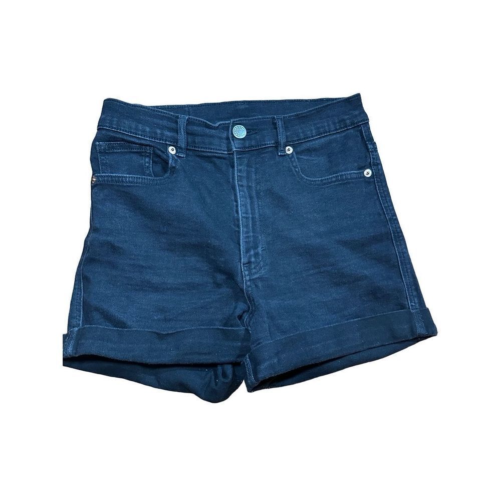 MONKi womens black high rise jean shorts sz 28